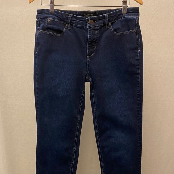 Talbots 8 Straight Jeans Flawless Five Pocket Mid Rise Womens Stretch Dark - Picture 4 of 13